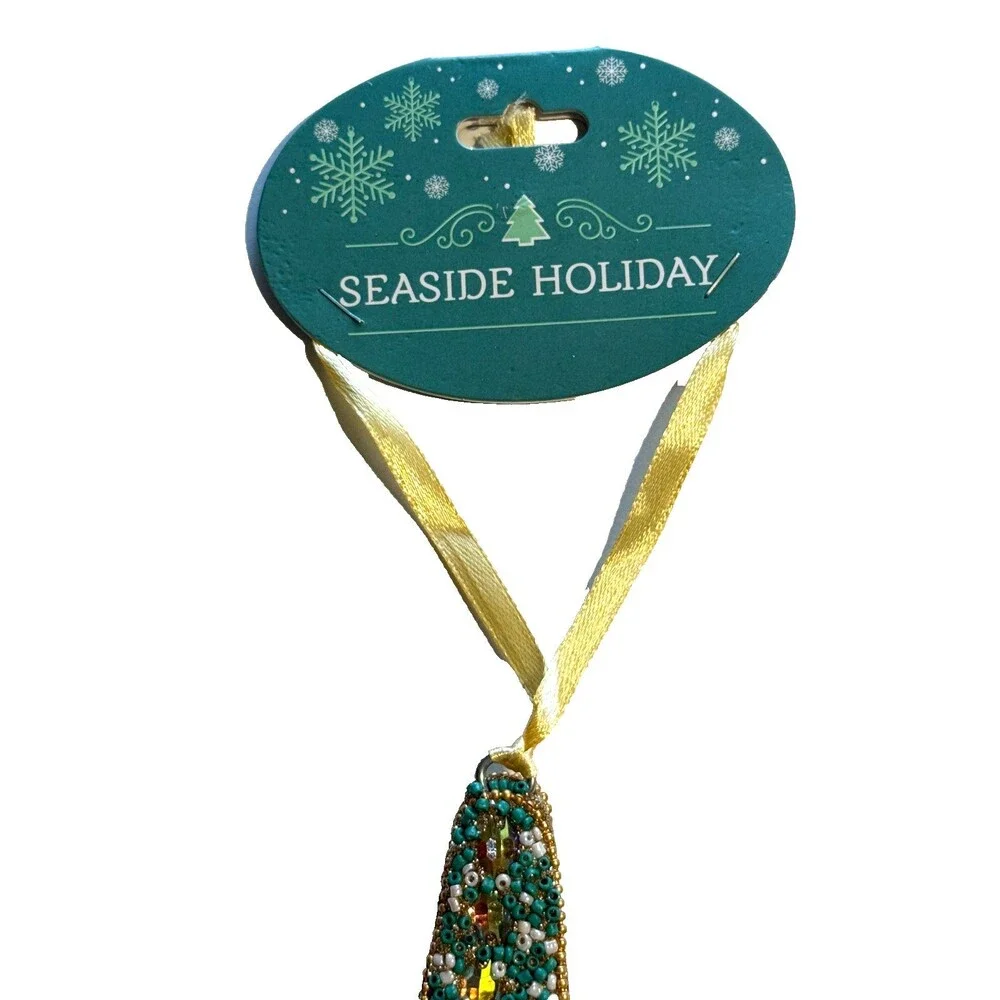Seaside Starfish Beaded Hanging Ornament 6.5